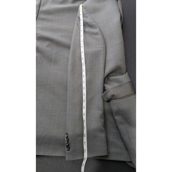 Oscar De La Renta Tweed Men's Blazer 42R 100% Wool India Gray Beige Sport Coat - Picture 8 of 10